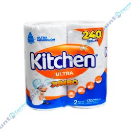 Toalla de Papel Para Cocina Kitchen Mega Rollo Ultra Jumbo - Cont. 2 Unidades