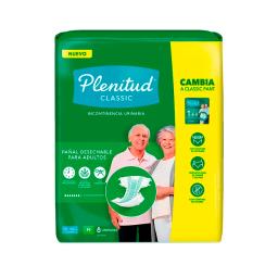 Pañal Desechable para Adulto Plenitud Classic M - Contiene 8 unidades