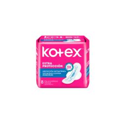 Toallas Femeninas Extra Protección Kotex - Cont. 8 unidades