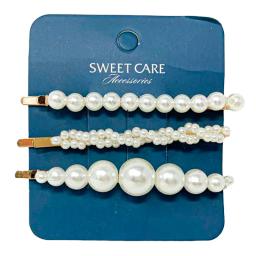 Set de Hebillas con Perlas Sweet Care - Cont. 3 unidades