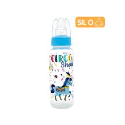 Biberon Con Tetina Ortodontica De Color Azul Lolly - 240 ml Cont. 1 Unidad.