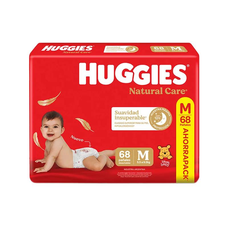 Huggies Supreme Natural Care M - Contiene 68 unidades
