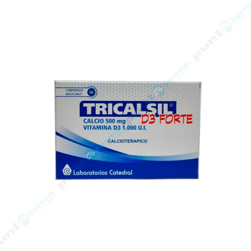 Tricalsil D3 Forte Calcio 500 mg Vitamina D3 1.000 U.I - Cont. 30 Comprimidos Masticables