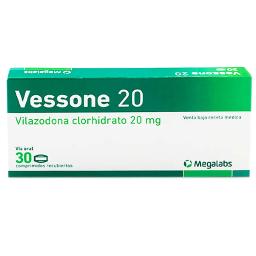 Vessone 20 Vilazodona clorhidrato 20 mg - Cont. 30 comprimidos recubiertos