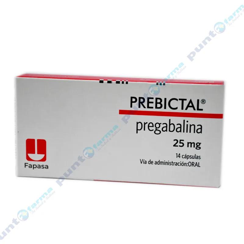 Prebictal Pregabalina 25 mg - Cont. 14 Capsulas