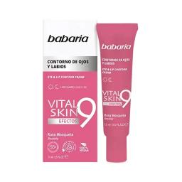 Contorno de Ojos y Labios Vital Skin 9 Efectos Rosa Mosqueta Babaria - 15mL