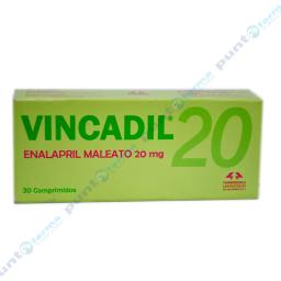 Vincadil Enalapril Maleato 20 mg - Cont. 30 Comprimidos