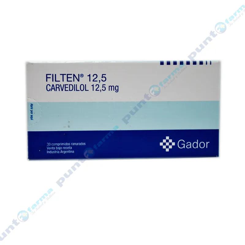Filten Carvedilol 12,5 mg - Cont. 30 Comprimidos Recubiertos Ranurados