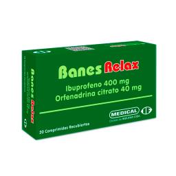 Banes Relax Ibuprofeno 400 mg  - Caja de 20 Comprimidos