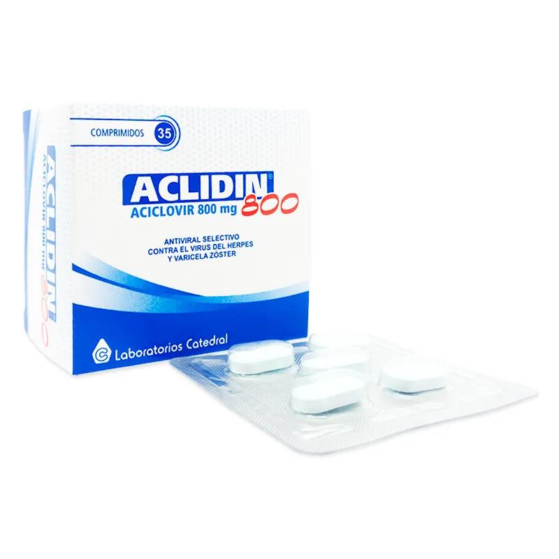 Aclidin Aciclovir 800 mg - 35 Comprimidos