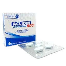 Aclidin 800 mg - Aciclovir 800 mg  Caja de 5 comprimidos