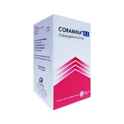 Coramina Cabergolina 0,5 mg - Frasco por 8 comp.