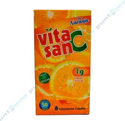 Vitasan C 1gr Vitamina C 1000mg sabor a Naranja - Cont. 50 sobres efervecentes de 5gr c/u