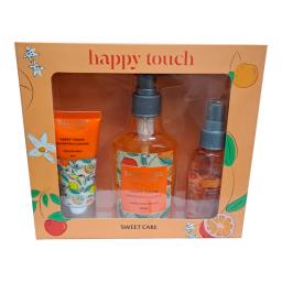 Set de Happy Touch Sweet Care Body splash + crema para manos + jabón para manos 