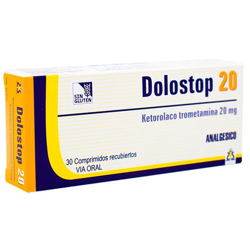 Dolostop Ketorolaco Trometamina 20 mg - 30 Comprimidos