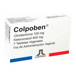 Colpoben Clindamicina 100 mg Ketoconazol 400 mg - Caja de 7 Tabletas