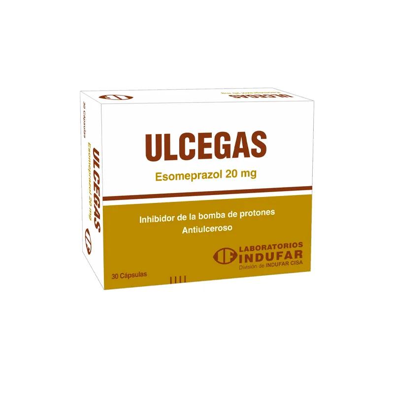 Ulcegas Esomeprazol 20 mg - Cont. 30 Capsulas.