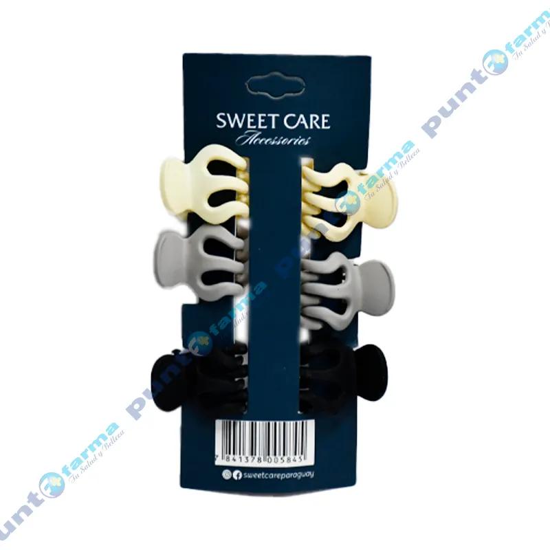 Set de Pincitas de Cabello Negro,Gris y Blanco Sweet Care - Cont. 6 unidades