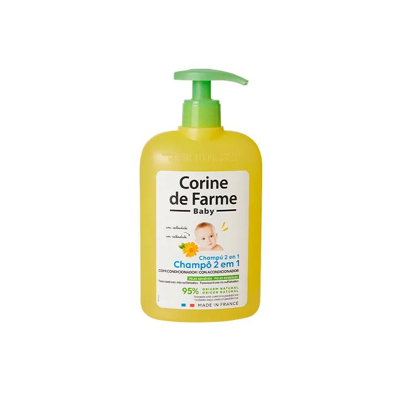 Shampoo 2 en 1 con Acondicionador y Calendula Baby Corine de Farme - 500mL