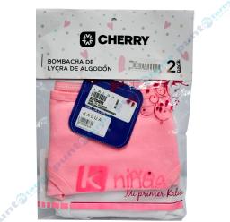 Bombachita de Lycra de Algodón Cherry Kalua - Tamaño 4 Pack de 2 unidades