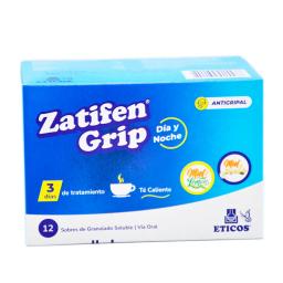 Zatifen Grip Té Caliente Dia/Noche - Cont. 12 Sobres