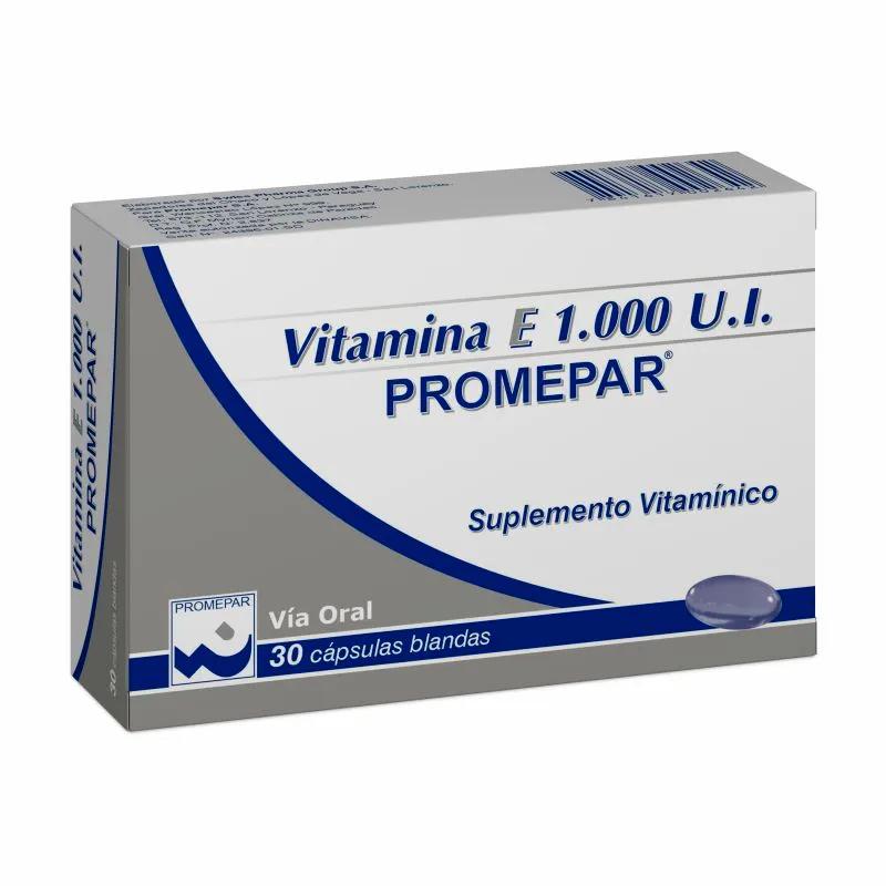 Vitamina E 1.000 UI Promepar - Cont. 30 Capsulas Blandas.