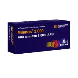 Milenos Alfa Amilasa 3000 U.FIP - Cont. 30 Comprimidos Recubiertos.