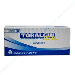 Toralgin SL 20 mg Ketorolac Trometamina 20 mg - Cont. 20 Comprimidos