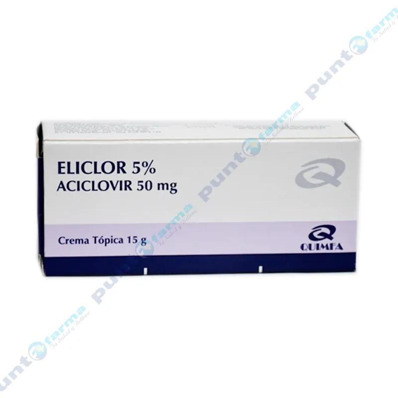 Eliclor 5% Aciclovir 5 mg Crema Topica -  15 gr