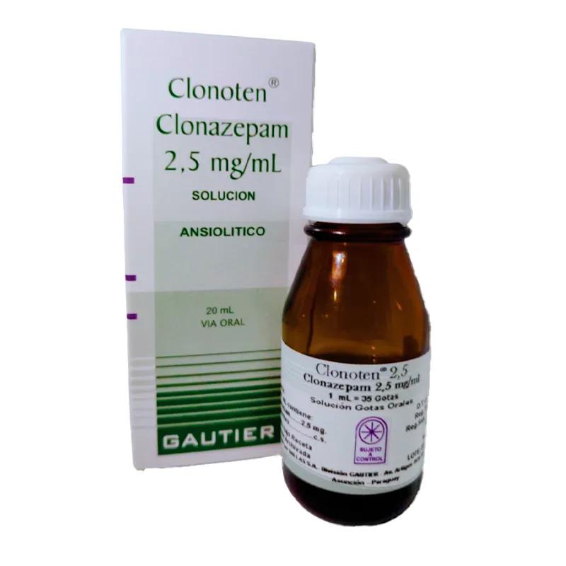 Clonoten Clonazepam 2,5 mg/mL - Frasco de 20 mL