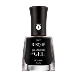 Esmalte Para Uñas Gel Diamond Negro Caviar Risque - 9,5ml