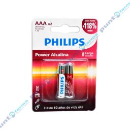 Pilas Alcalinas AAA Philips - Contiene 2 Unidades.