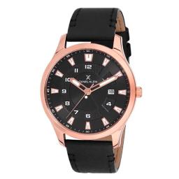 Reloj Daniel Klein Masculino Cuero Negro con Bronce