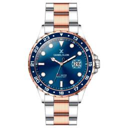 Reloj Daniel Klein Masculino Combinado con Fondo Azul