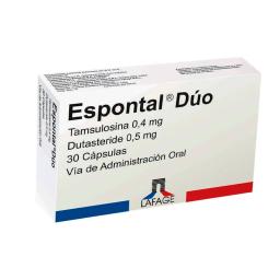 Espontal Duo Tamsulosina 0.4 mg + Dutasteride 0.5 mg - Cont. 30 Capsulas