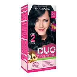 Kit Tinte en Crema 01 Negro Azul Duo Color Nutrition Pluscosmetica