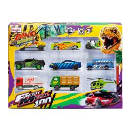 Set de Dino Adventures Maisto FreshMetal - Cont. 9 unidades