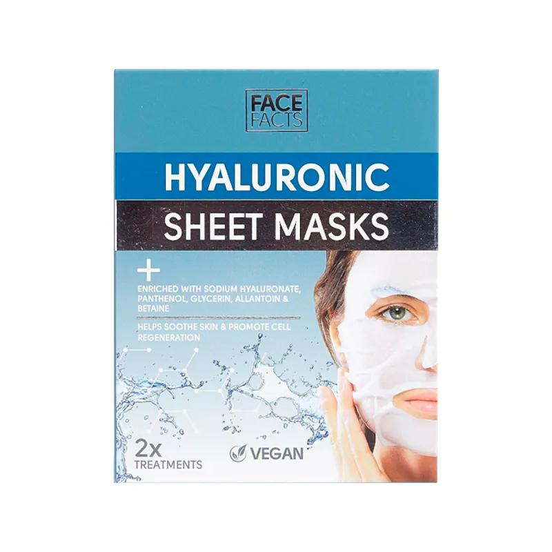Mascarilla Facial Hyaluronic Sheet Masks FaceFacts - Cont. 2 tratamientos
