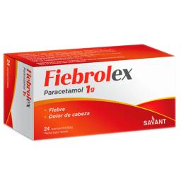 Fiebrolex Paracetamol 1 gr - Cont. 24 Comprimidos