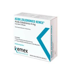 Ácido Zoledrónico 4 mg Kemex - Caja por Inyectable liofilizado