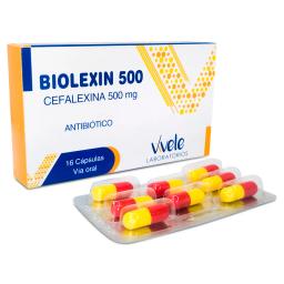 Biolexin 500 Cefalexina 500 mg - Cont. 16 Cápsulas