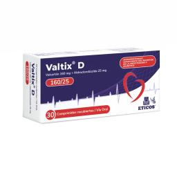 Valtix D Valsartan 160 mg Hidroclorotiazida 25 mg - Cont. 30 Comprimidos