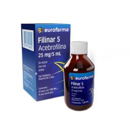 Filinar 5 Acebrofilina 25mg/5 mL - Frasco de 120 mL