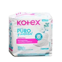 Toallas Puro y Natural Ultra Fina Kotex - 10 Unidades