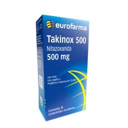 Takinox Nitazoxanida 500 mg - Cont. 6 Comprimidos