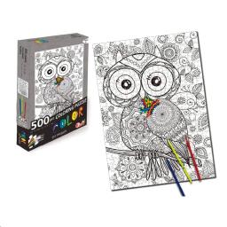 Puzzle Buho Coloring 500 Piece