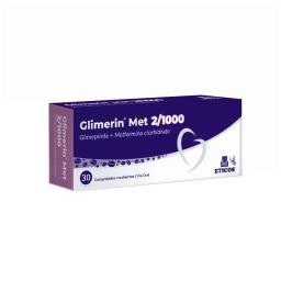 Glimerin Met Glimepirida 2/1000mg - Cont. 30 Comprimidos