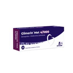 Glimerin Met Glimepirida 4/1000 mg - Cont. 30 Comprimidos Recubiertos