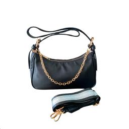 Cartera doble correa Negro