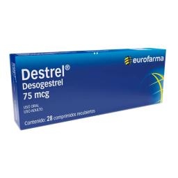 Destrel Desogestrel 75 mcg - Cont. 28 Comprimidos Recubiertos